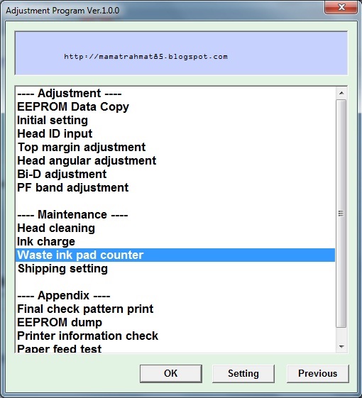 epson printer adjustment program stylus pro 7800